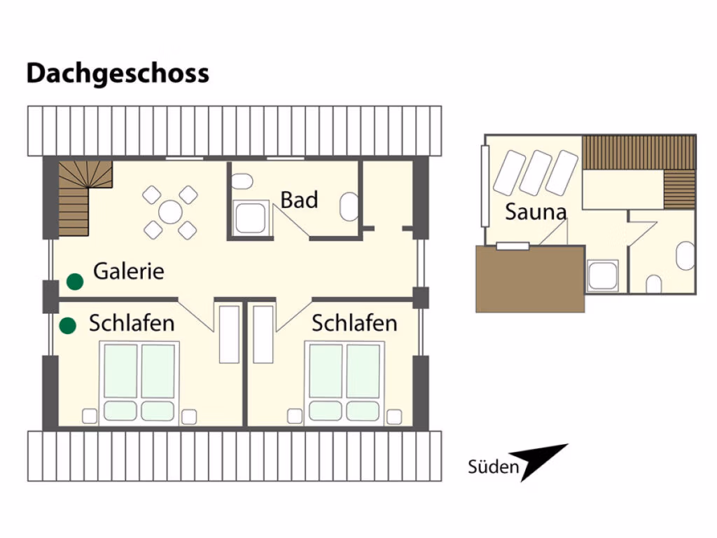 Grundriss DG Ferienhaus Buschvitz